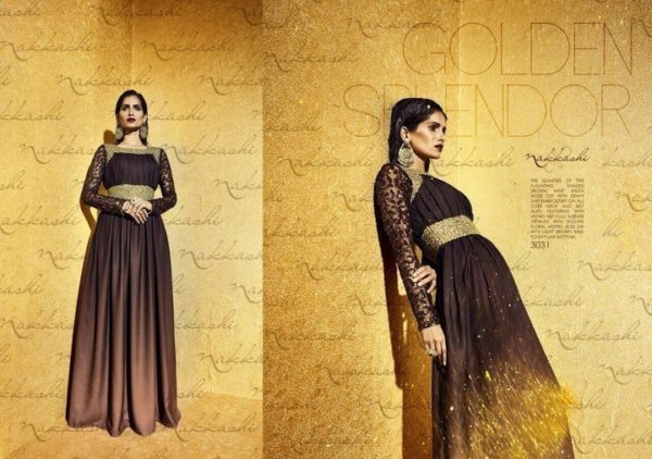 Brown Anarkali