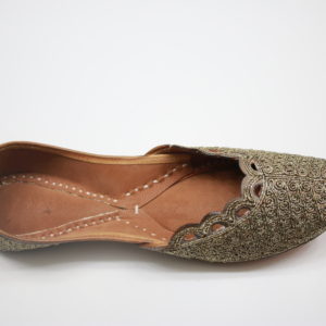 Full zari leather jutti