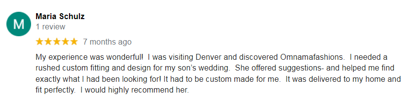 Google Review - Maria