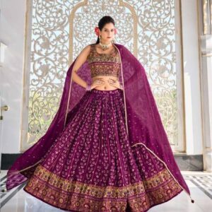 Bridesmaid Lehangas (New Collection) - Dark Purple