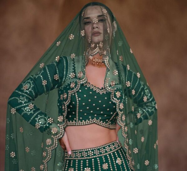 Bridesmaid Lehangas (New Collection) - Emrald Green - Image 2