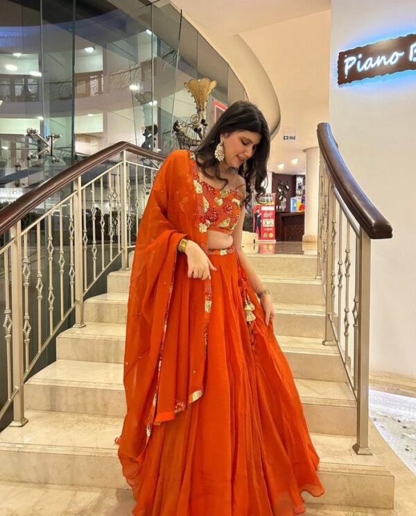 Bridesmaid Lehangas (New Collection) - Orange