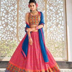 Bridesmaid Lehangas (New Collection) - Pink with Blue