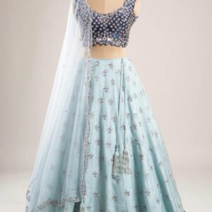 Bridesmaid Lehangas (New Collection) - Royal Blue with Light Blue