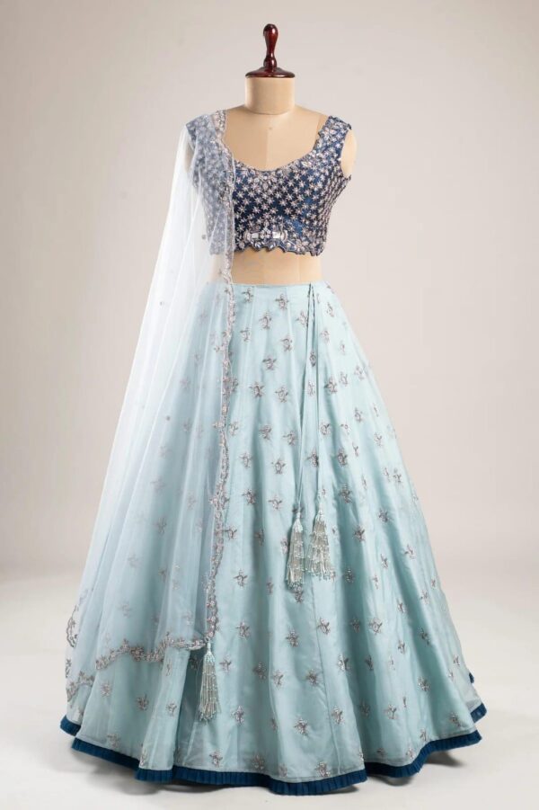 Bridesmaid Lehangas (New Collection) - Royal Blue with Light Blue