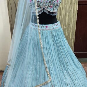 Cocktail Lehangas (2024 Collection) - Cyan