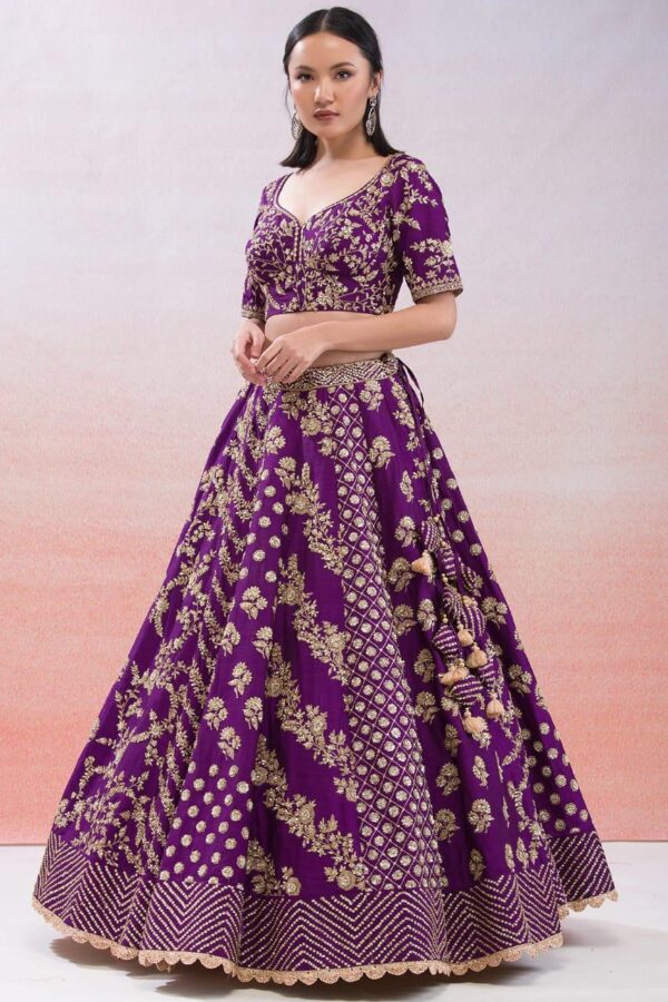 Engagement Lehangas (2024 Collection) - Purple - Image 3