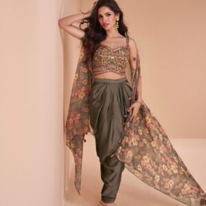 Mehndi Dress (2024 Collection) - Greyish
