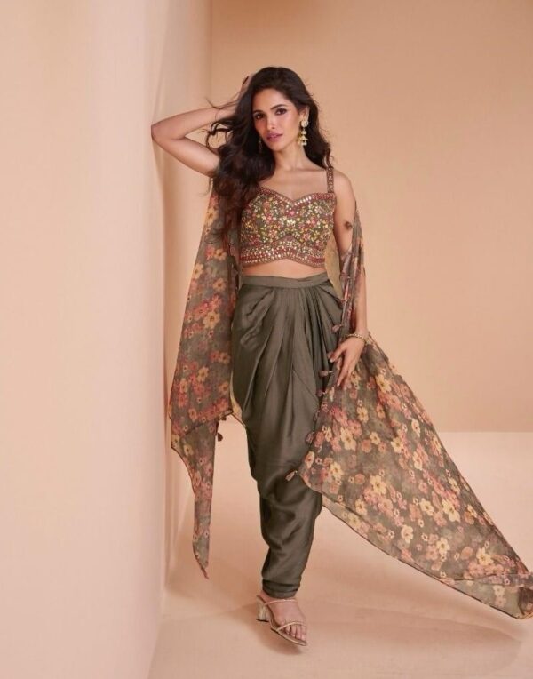 Mehndi Dress (2024 Collection) - Greyish