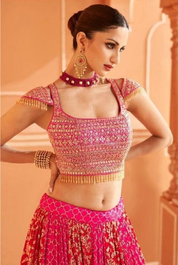 Mehndi Lehanga (2024 Collection) - Shocking Pink